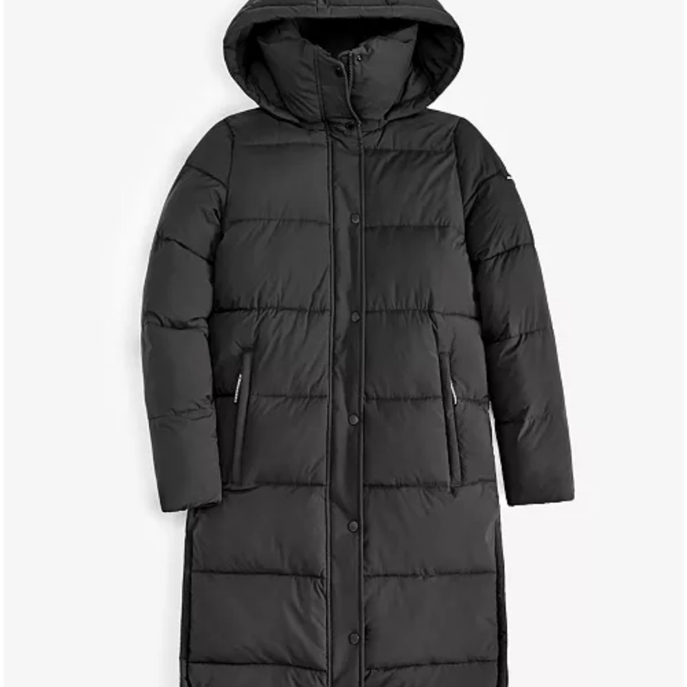 BCBG Women's Black Hooded Puffer Coat